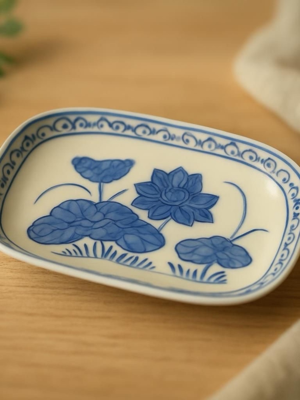 Lotus Motif Plaque Tray